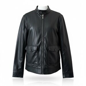 ✨ Calvin Klein Men's Faux Leather Jacket – Size Small ✨